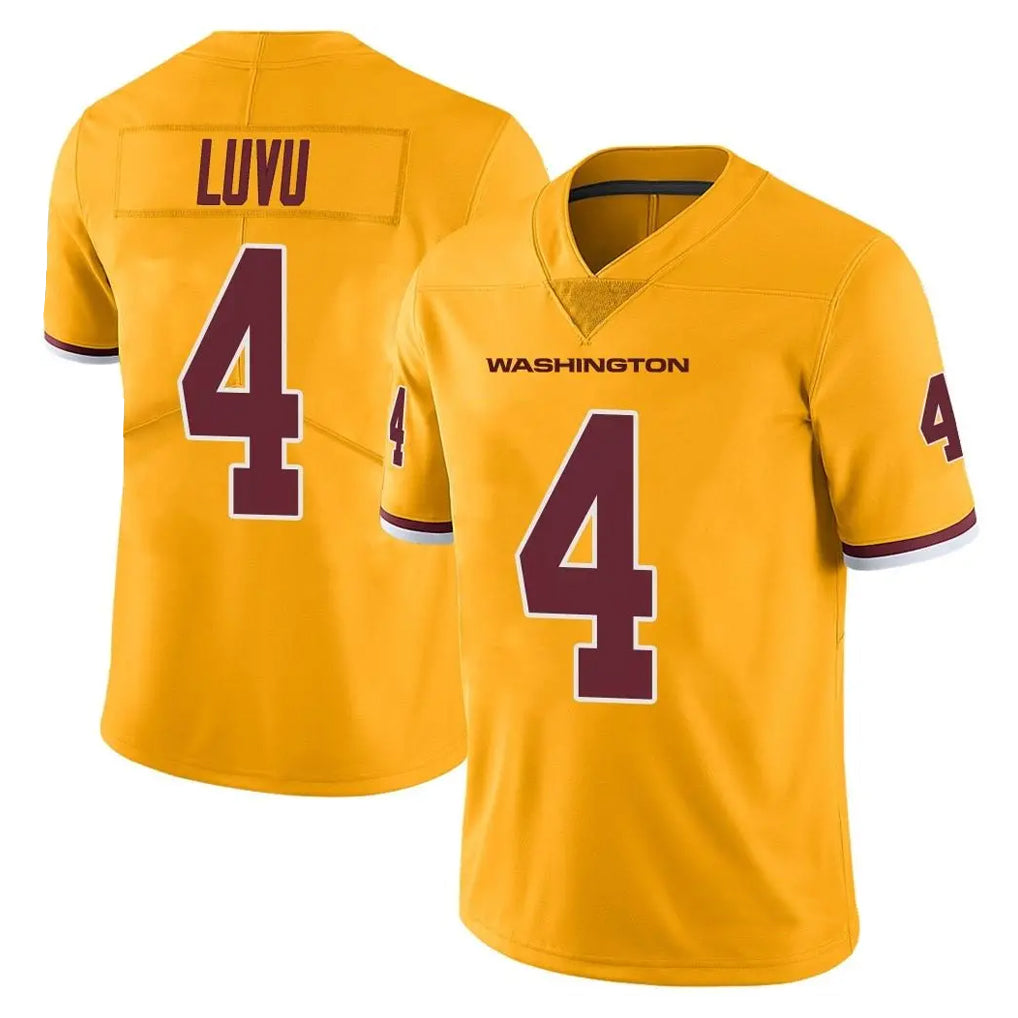 harde W.Commanders #4 Frankie Luvu Player Gold Vapor Limited Stitched Jerseys