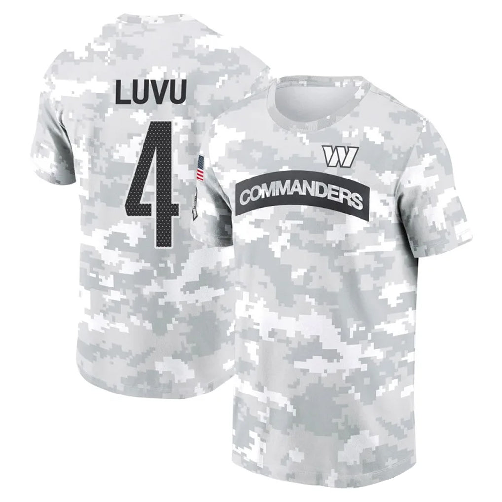 harde W.Commanders #4 Frankie Luvu Player Salute to Service Hoodies T-Shirts Football Jerseys