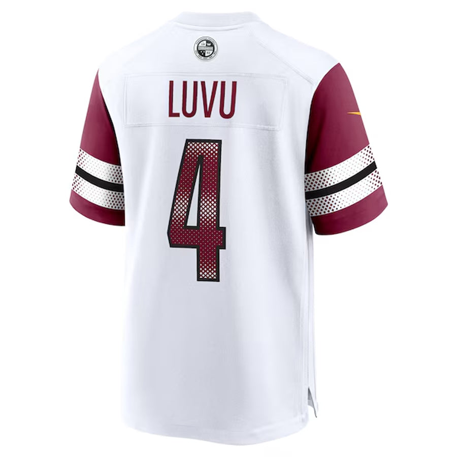 harde W.Commanders #4 Frankie Luvu Player White Home Game Football Jerseys