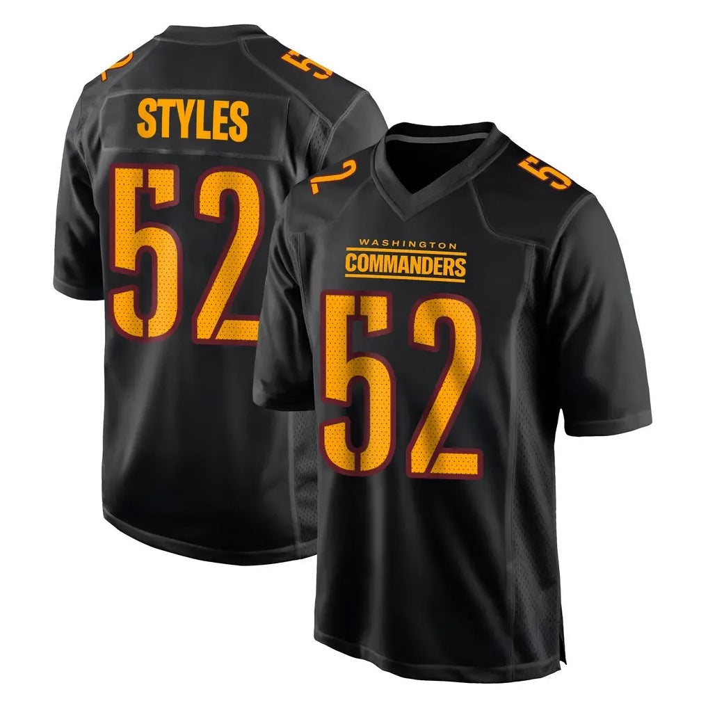 harde W.Commanders #52 Sonny Styles Player Black Carbon Fashion Home Game Stitched Jerseys