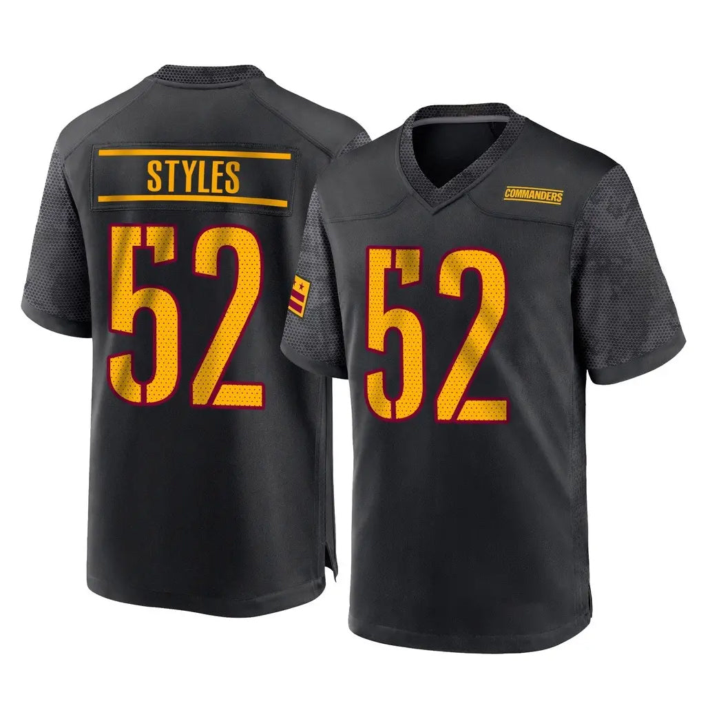 harde W.Commanders #52 Sonny Styles Player Black Home Game Stitched Jerseys