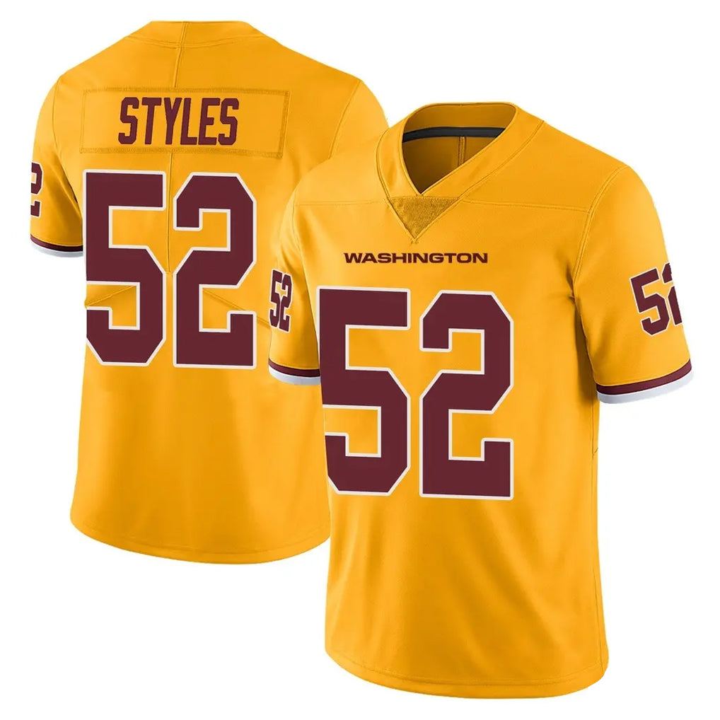 harde W.Commanders #52 Sonny Styles Player Gold Limited Color Rush Home Game Stitched Jerseys