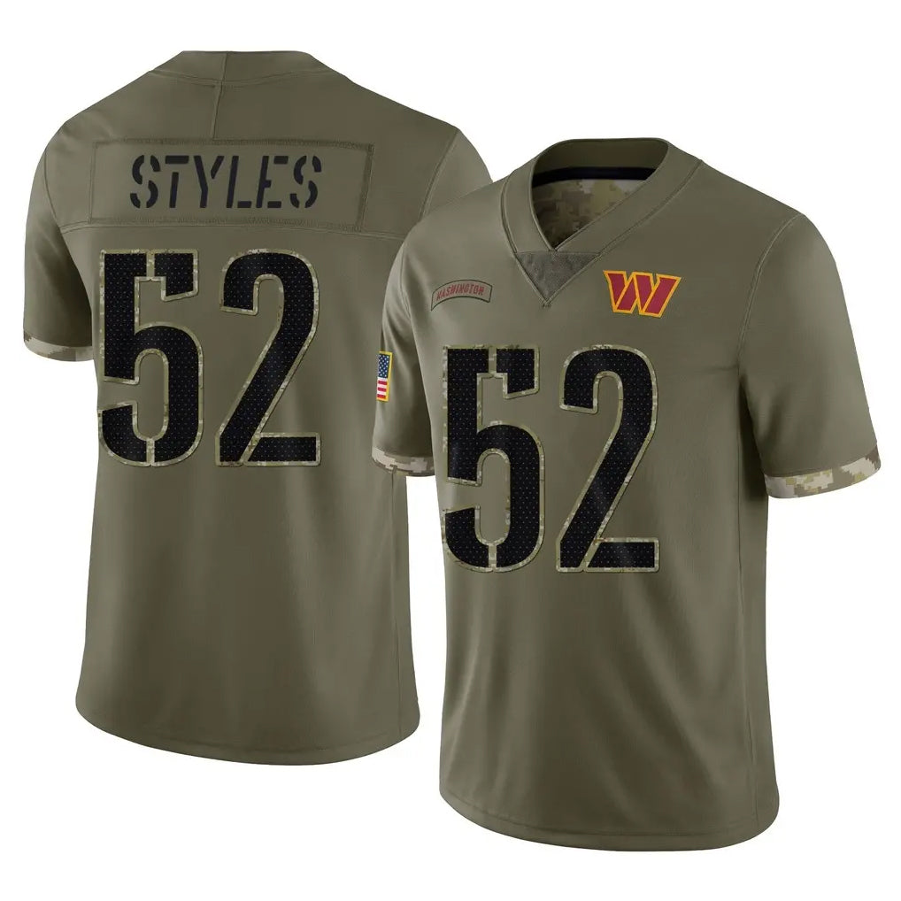 harde W.Commanders #52 Sonny Styles Player Olive Salute To Service Limited Home Game Stitched Jerseys