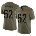 harde W.Commanders #52 Sonny Styles Player Olive Salute To Service Limited Home Game Stitched Jerseys