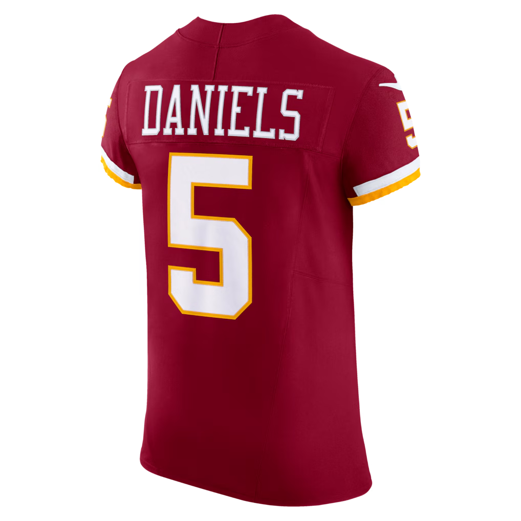 harde W.Commanders #5 Jayden Daniels Burgundy Vapor F.U.S.E. Elite Stitched Jerseys