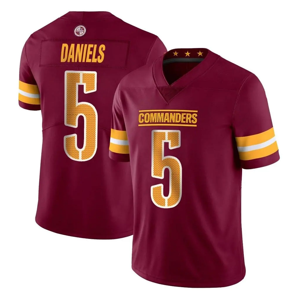 harde W.Commanders #5 Jayden Daniels Player Burgundy Limited Vapor Home Game Stitched Jerseys