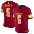 harde W.Commanders #5 Jayden Daniels Player Burgundy Vapor F.U.S.E. Limited Stitched Jerseys