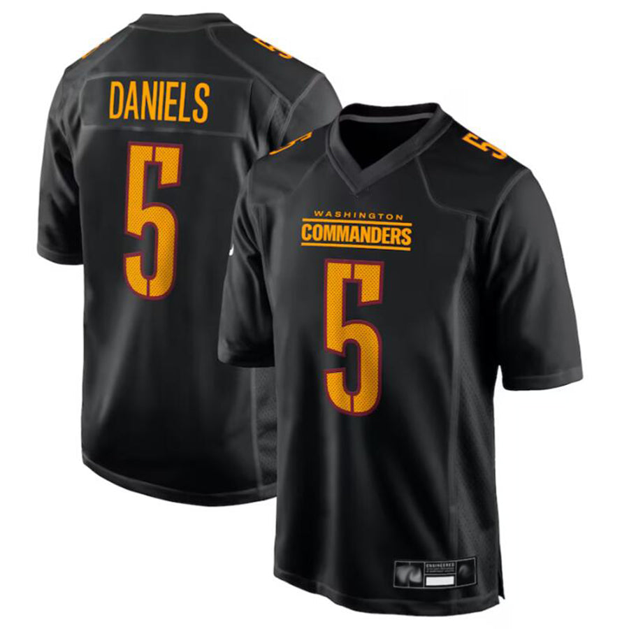 harde W.Commanders #5 Jayden Daniels Player Carbon Black Fashion Stitched Jerseys