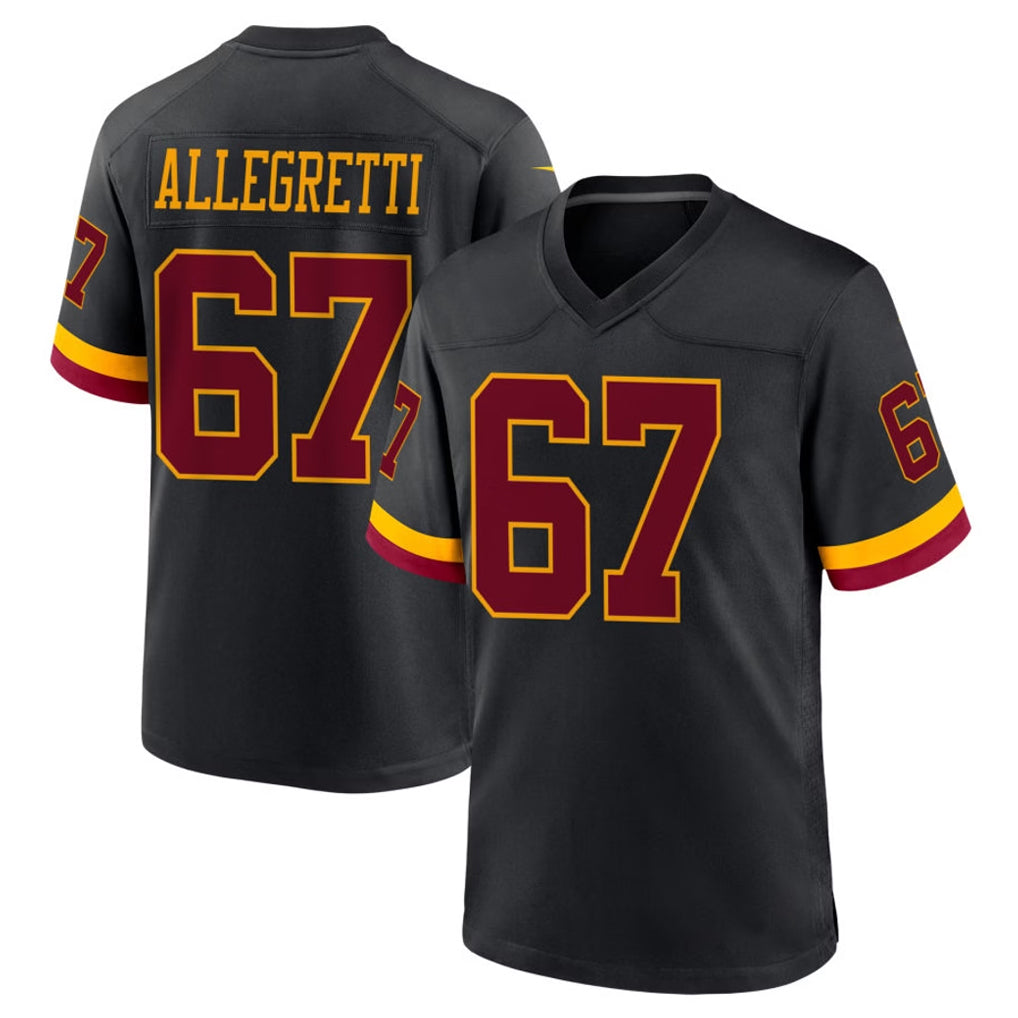 harde W.Commanders #67 Nick Allegretti Player Black Limited Home Game Stitched Jerseys