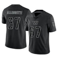 harde W.Commanders #67 Nick Allegretti Player Black Limited Reflective Home Game Stitched Jerseys