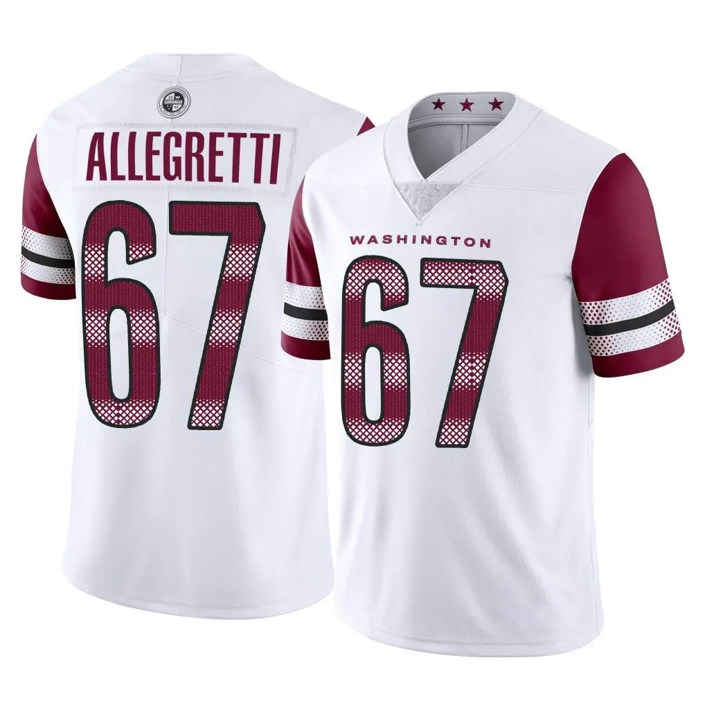 harde W.Commanders #67 Nick Allegretti Player White Limited Vapor Home Game Stitched Jerseys