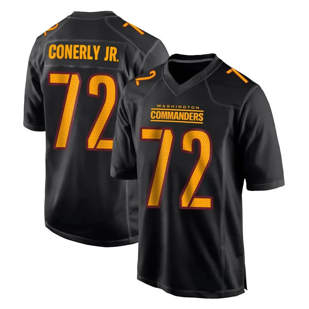 harde W.Commanders #72 Josh Conerly Jr. Player Black Carbon Fashion Home Game Stitched Jerseys