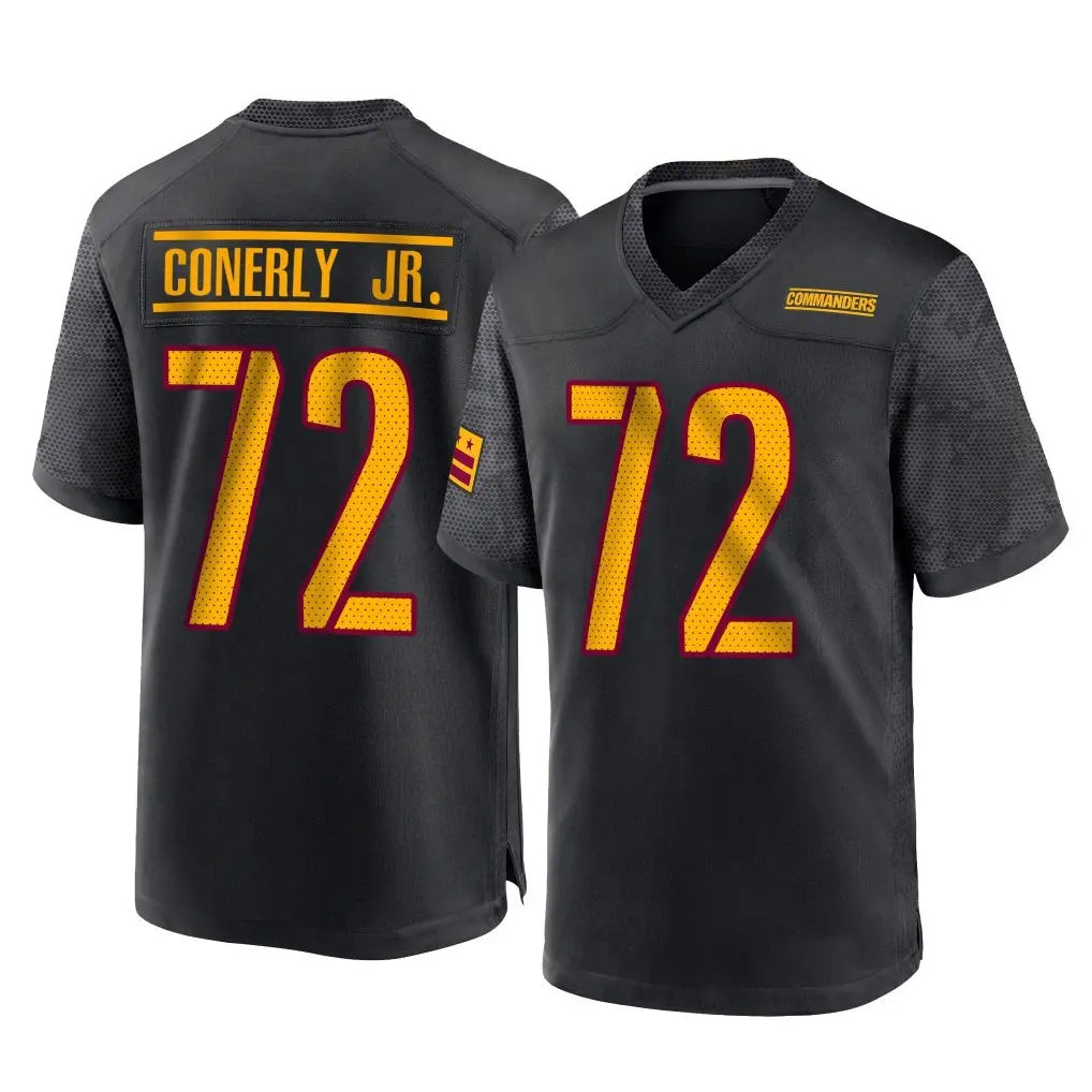 harde W.Commanders #72 Josh Conerly Jr. Player Black Home Game Stitched Jerseys