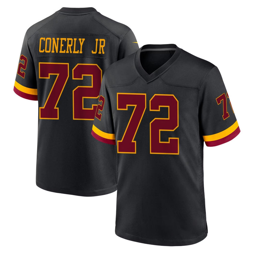 harde W.Commanders #72 Josh Conerly Jr. Player Black Limited Home Game Stitched Jerseys