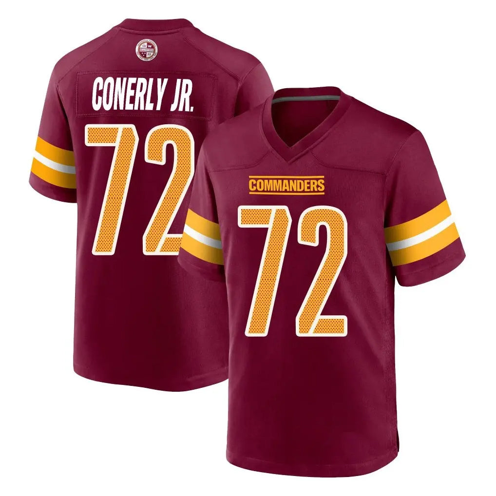 harde W.Commanders #72 Josh Conerly Jr. Player Burgundy Home Game Stitched Jerseys