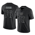 harde W.Commanders #76 Sam Cosmi Player Black Limited Reflective Home Game Stitched Jerseys