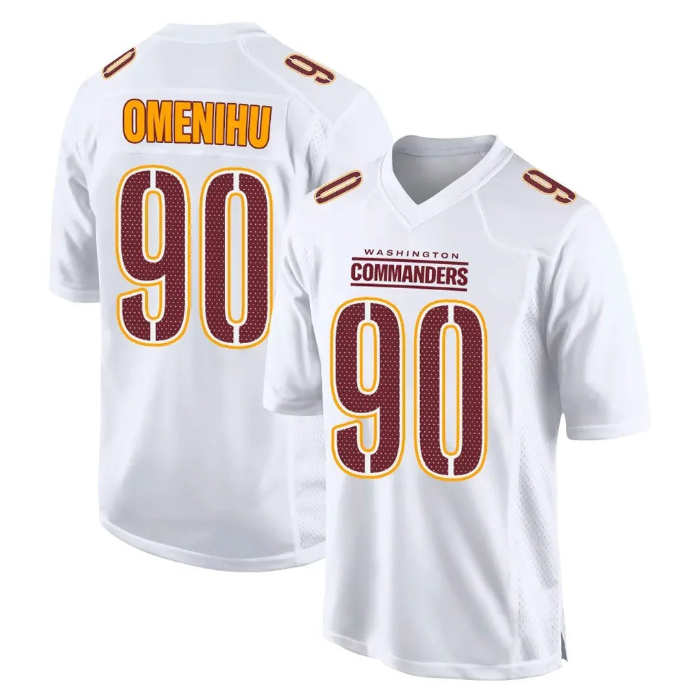 harde W.Commanders #90 Charles Omenihu Player White Tundra Fashion Home Game Stitched Jerseys