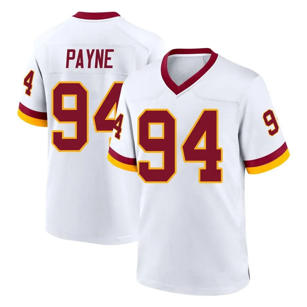 harde W.Commanders #94 Daron Payne Player White Home Game Stitched Jerseys