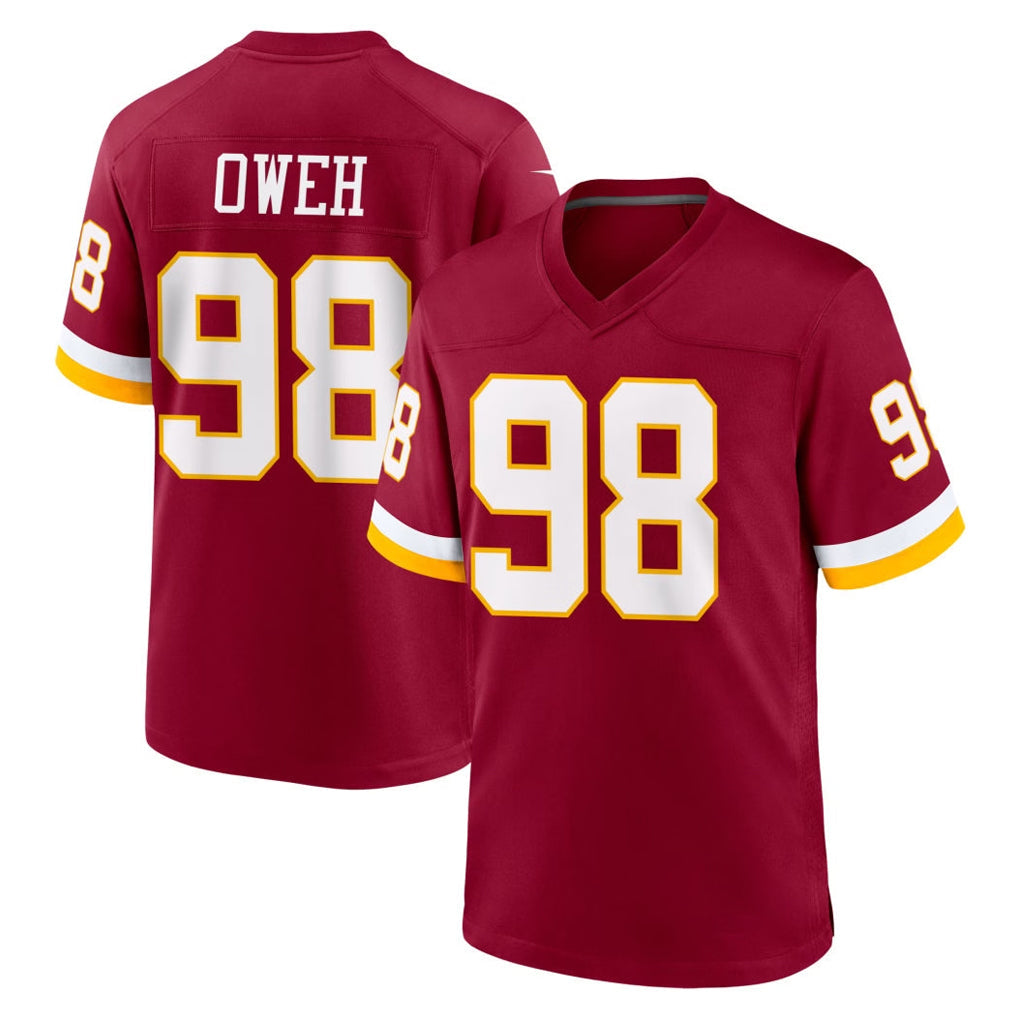 harde W.Commanders #98 Odafe Oweh Player Burgundy Game Home Stitched Jerseys