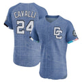 harde W.Nationals #24 Cade Cavalli Player Blue City Connect Elite Limited Stitched Jerseys
