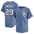 harde W.Nationals #29 James Wood Player Blue Limited City Connect Stitched Jerseys