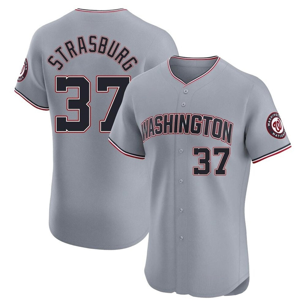 harde W.Nationals #37 Stephen Strasburg Player Gray City Connect Elite Alternate Stitched Jerseys