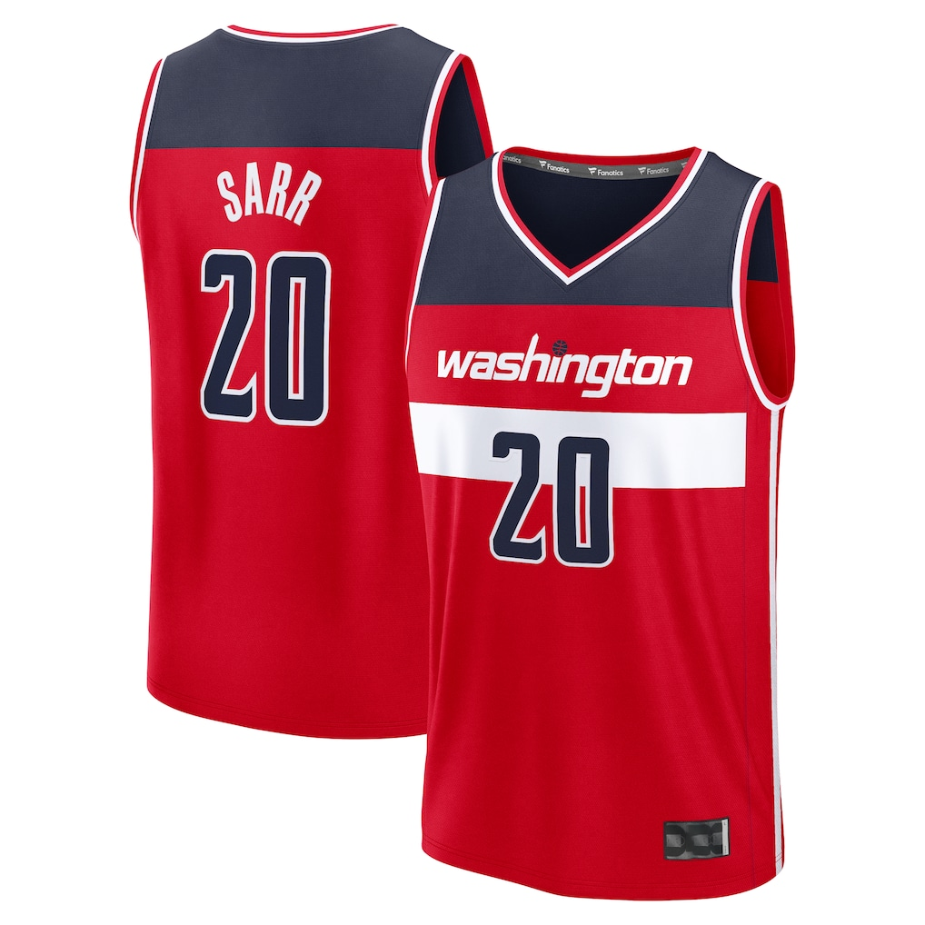 harde W.Wizards #20 Alex Sarr Red Fast Break Replica Jerseys - Icon Edition
