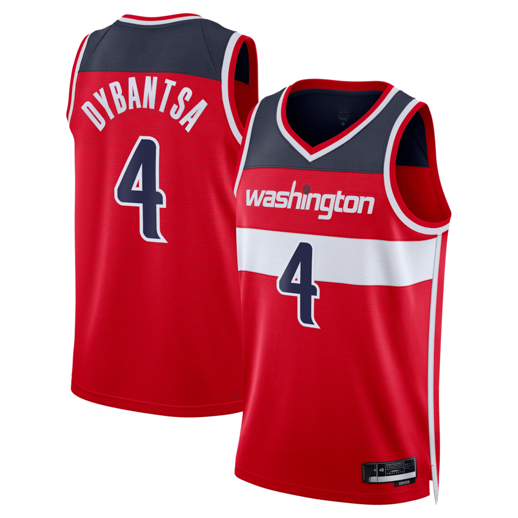 harde W.Wizards #4 AJ Dybantsa Red 2026 Draft Swingman Jerseys - Icon Edition