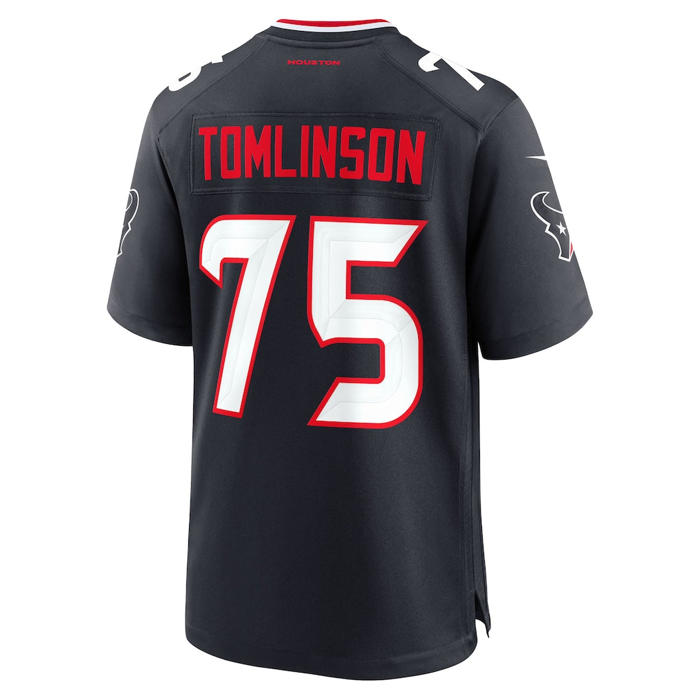 harde H.Texans #75 Laken Tomlinson Navy Team Game Jersey