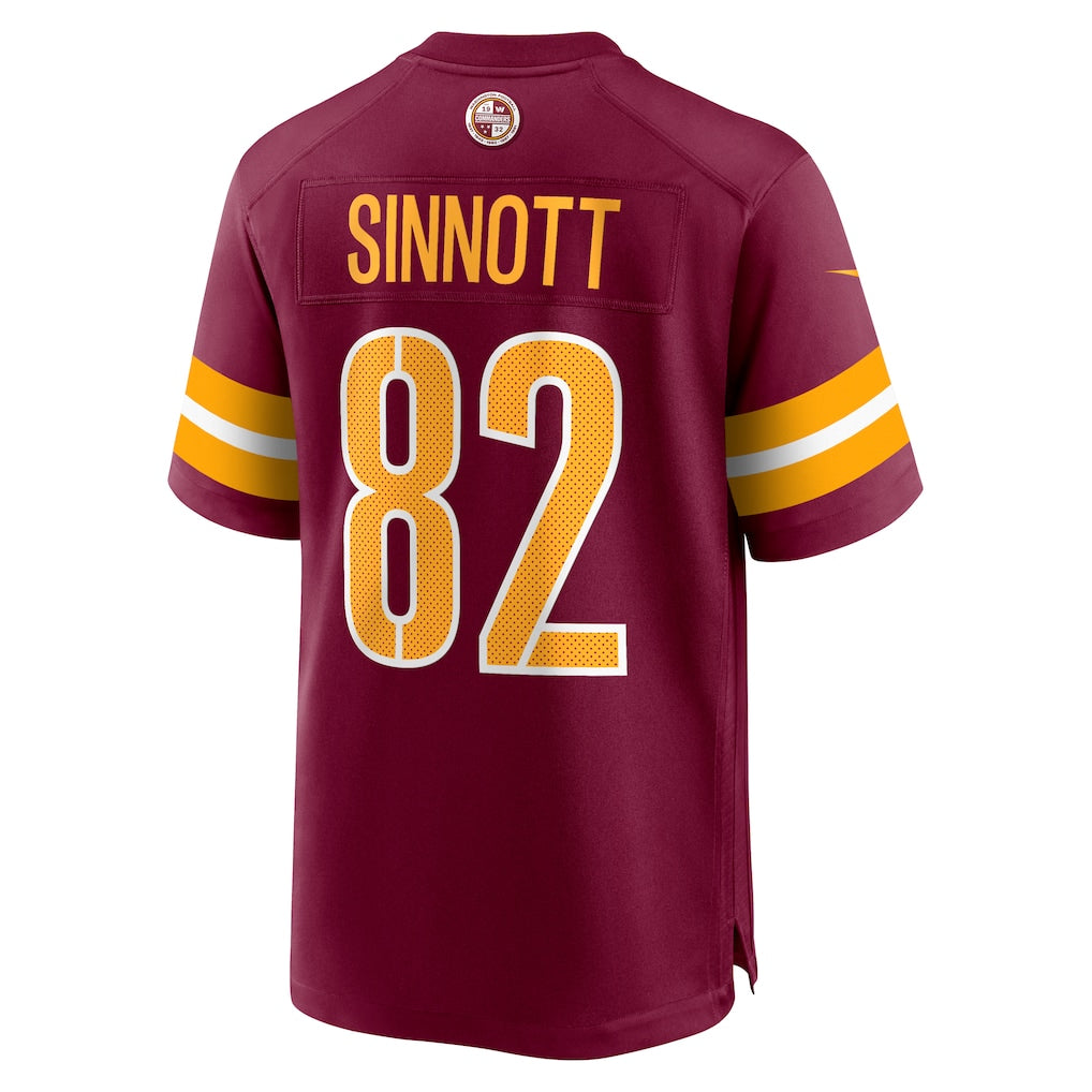 harde W.Commanders #82 Ben Sinnott Burgundy Game Jersey