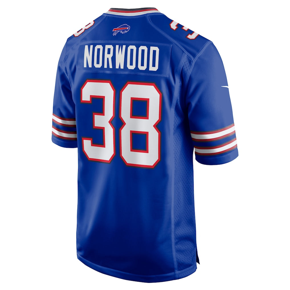 harde B.Bills #38 Tre Norwood Royal Game Player Jersey