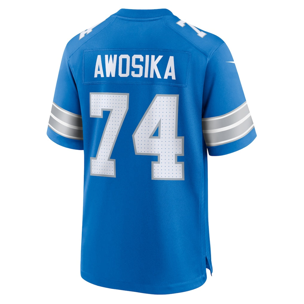 harde D.Lions #74 Kayode Awosika Blue Team Game Jersey