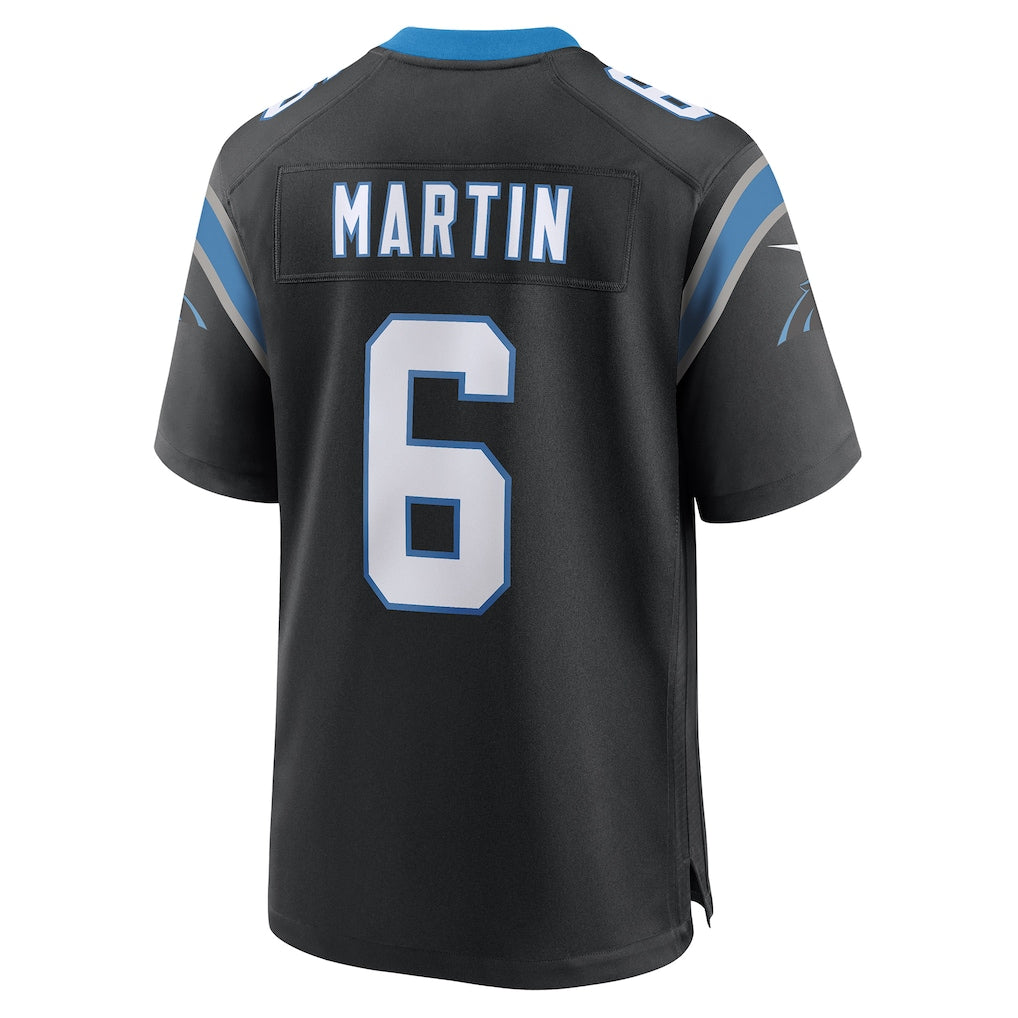 harde C.Panthers #6 Sam Martin Black Team Game Jersey