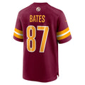 harde W.Commanders #87 John Bates Burgundy Game Jersey
