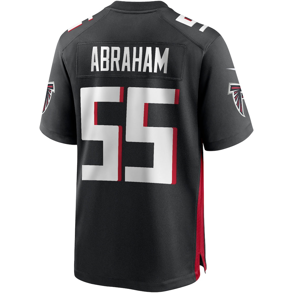 harde A.Falcons #55 John Abraham Black Game Retired Player Jersey