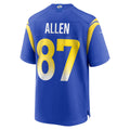 harde LA.Rams #87 Davis Allen Royal Home Game Jersey