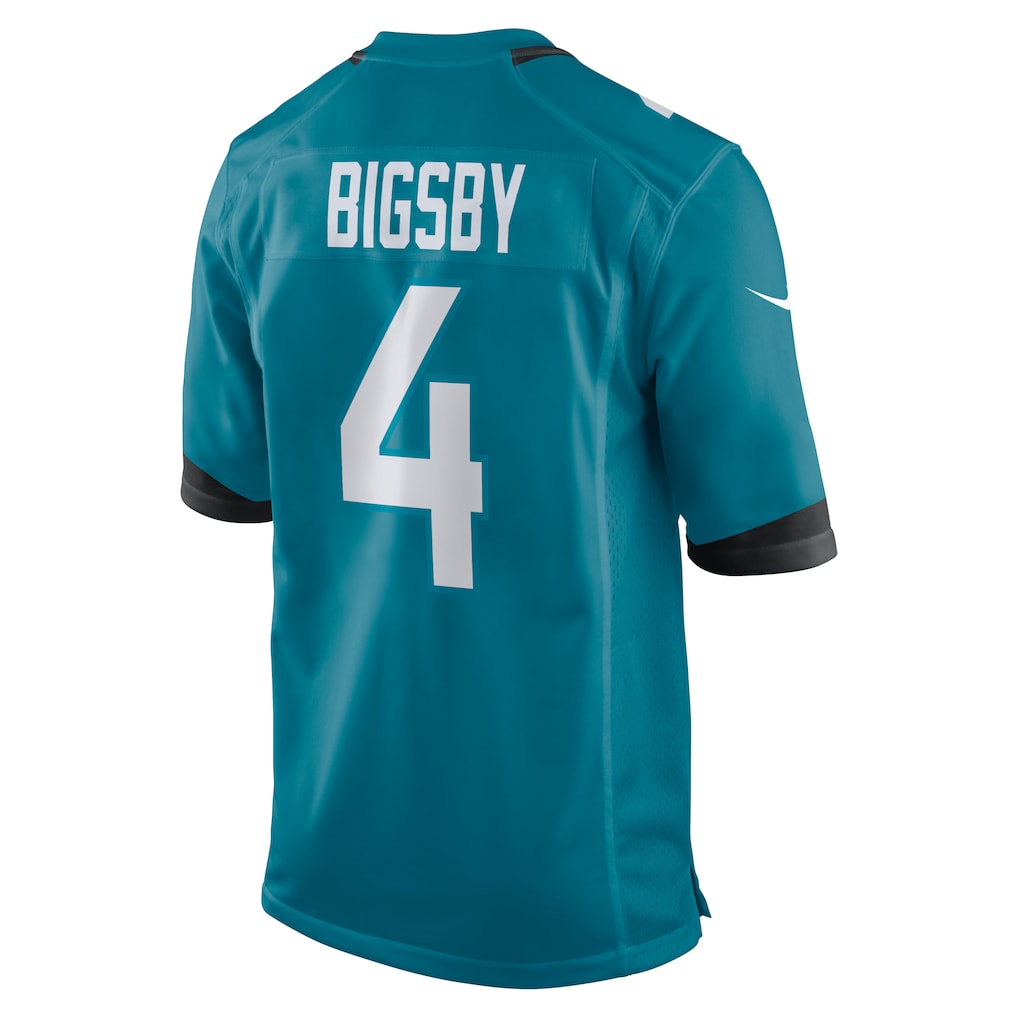 harde J.Jaguars #4 Tank Bigsby Teal Game Jersey