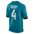 harde J.Jaguars #4 Tank Bigsby Teal Game Jersey