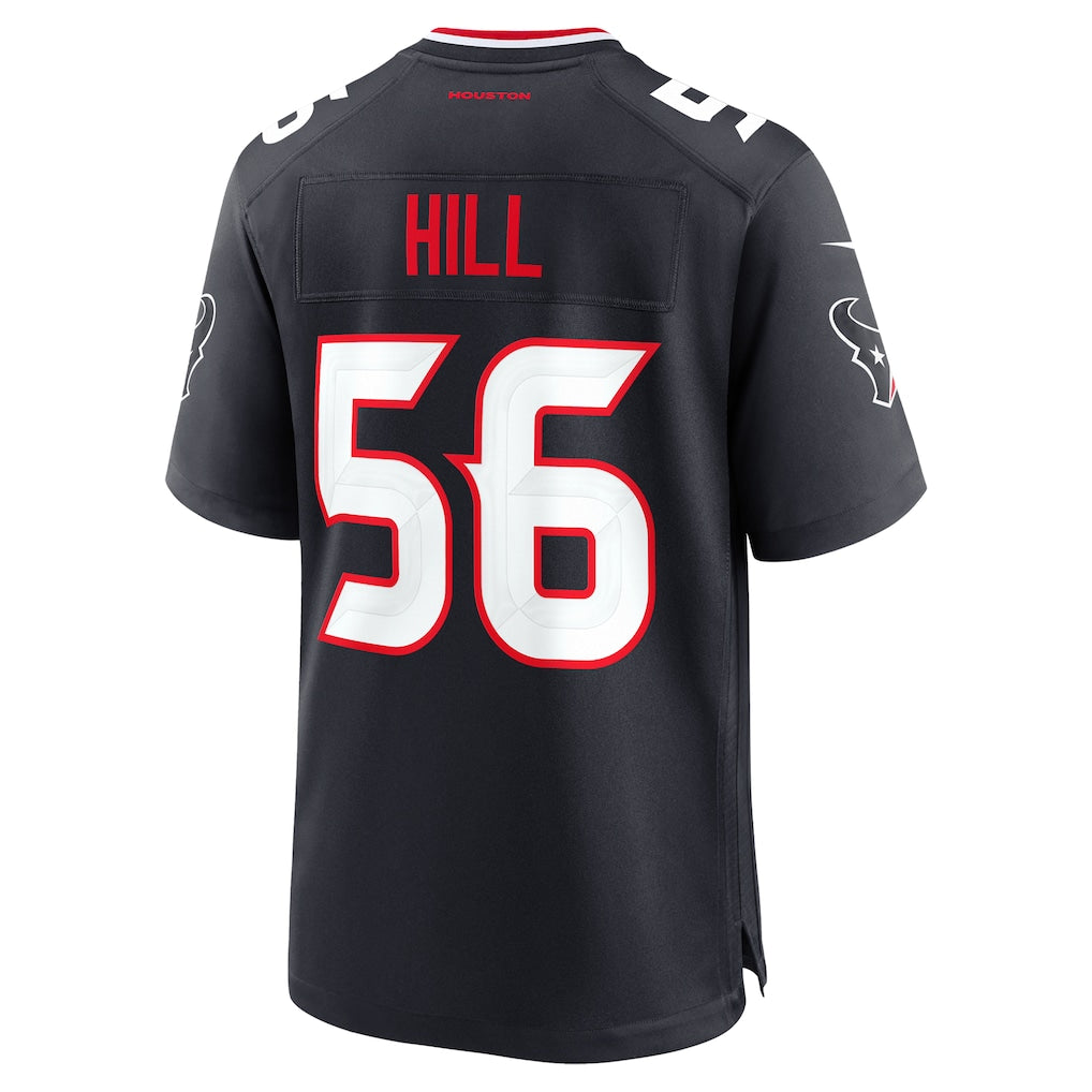 harde H.Texans #56 Jamal Hill Navy Team Game Jersey