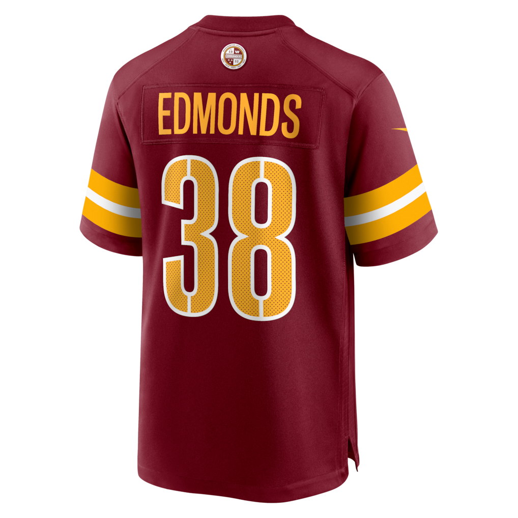 harde W.Commanders #38 Chase Edmonds Burgundy Team Game Jersey