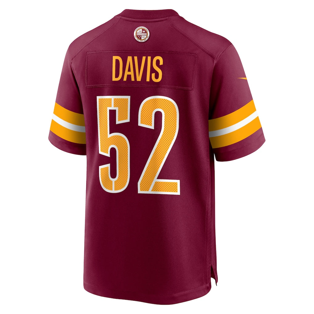 harde W.Commanders #52 Jamin Davis Burgundy Player Game Jersey