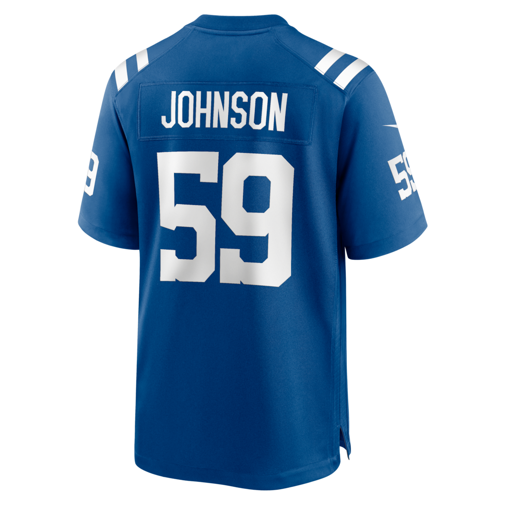 harde IN.Colts #59 Buddy Johnson Royal Team Game Jersey