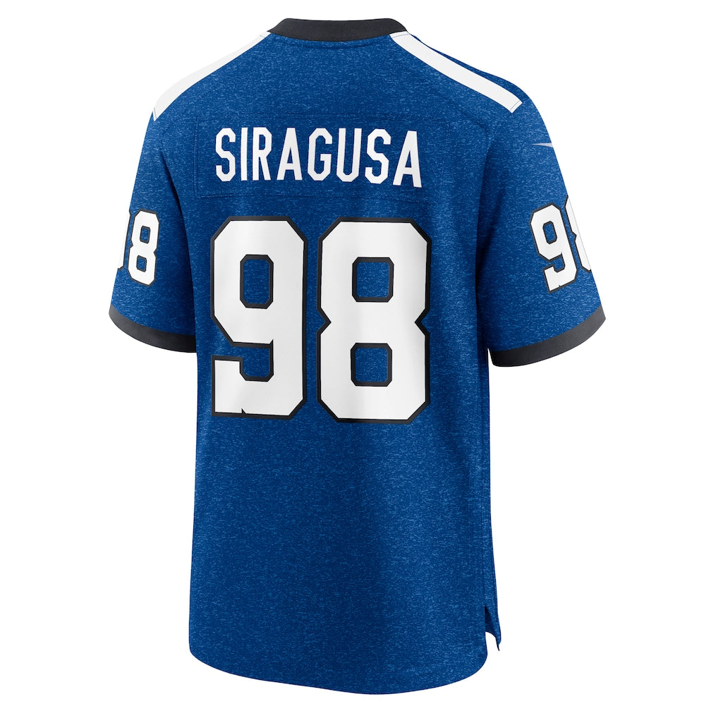 harde IN.Colts #98 Tony Siragusa Blue Retired Player Alternate Game Jersey