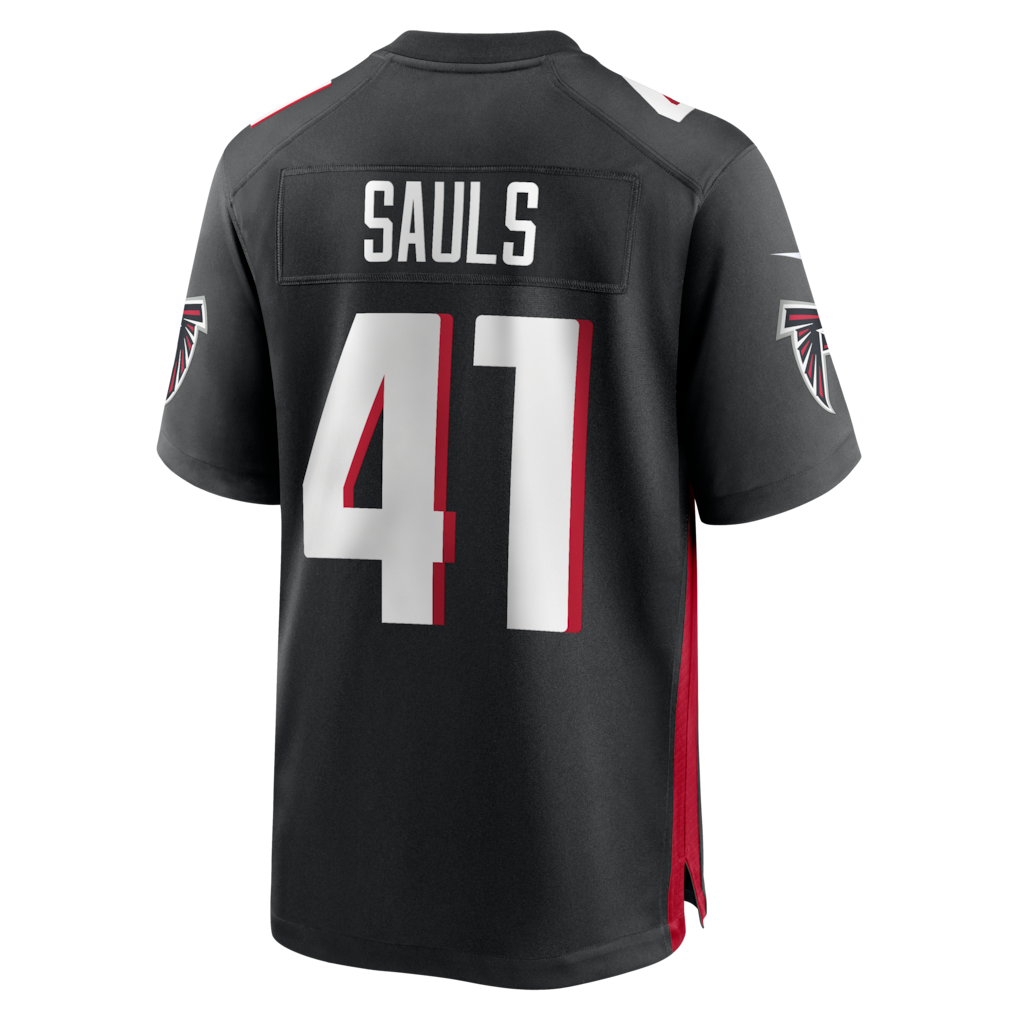 harde A.Falcons #41 Ben Sauls Black Team Game Jersey