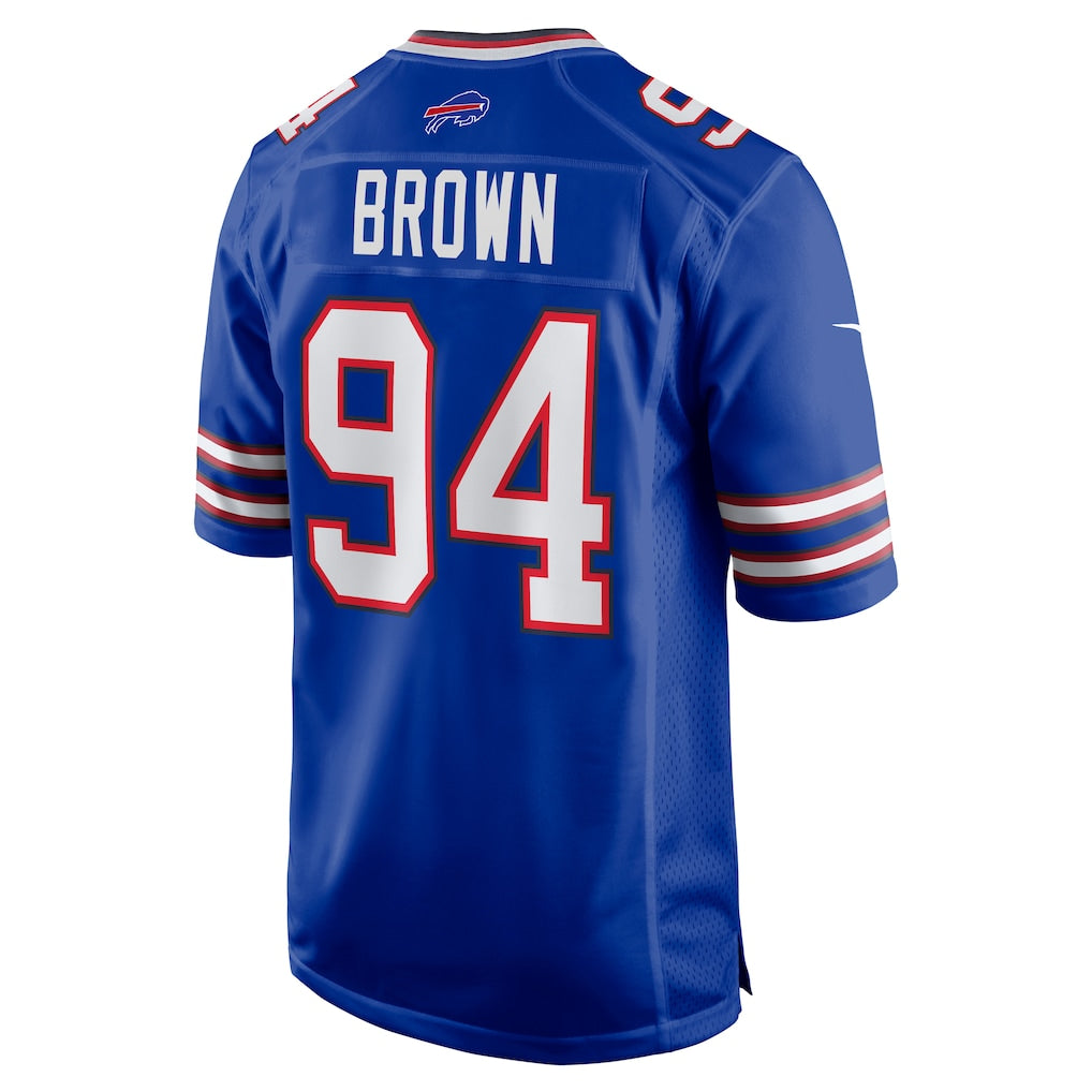 harde B.Bills #94 Andrew Brown Royal Game Player Jersey