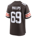 harde C.Browns #69 Tyre Phillips Brown Team Game Jersey