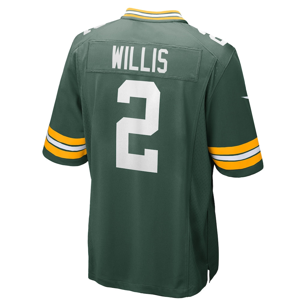 harde GB.Packers #2 Malik Willis Green Game Jersey