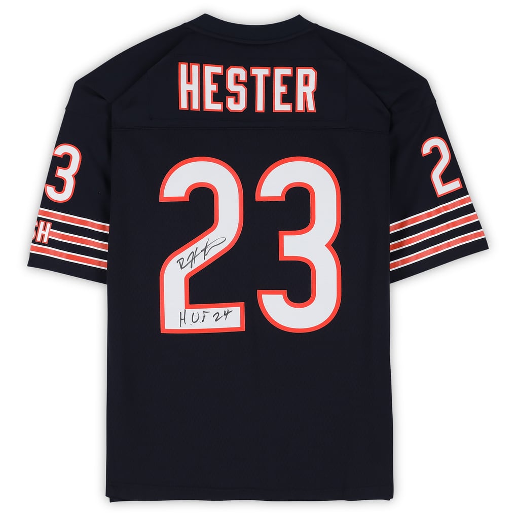harde C.Bears #23 Devin Hester Authentic Navy Mitchell & Ness 2006 Replica Jersey with HOF 24 Inscription