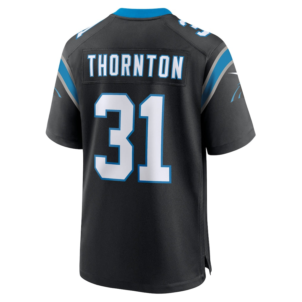 harde C.Panthers #31 Corey Thornton Black Team Game Jersey