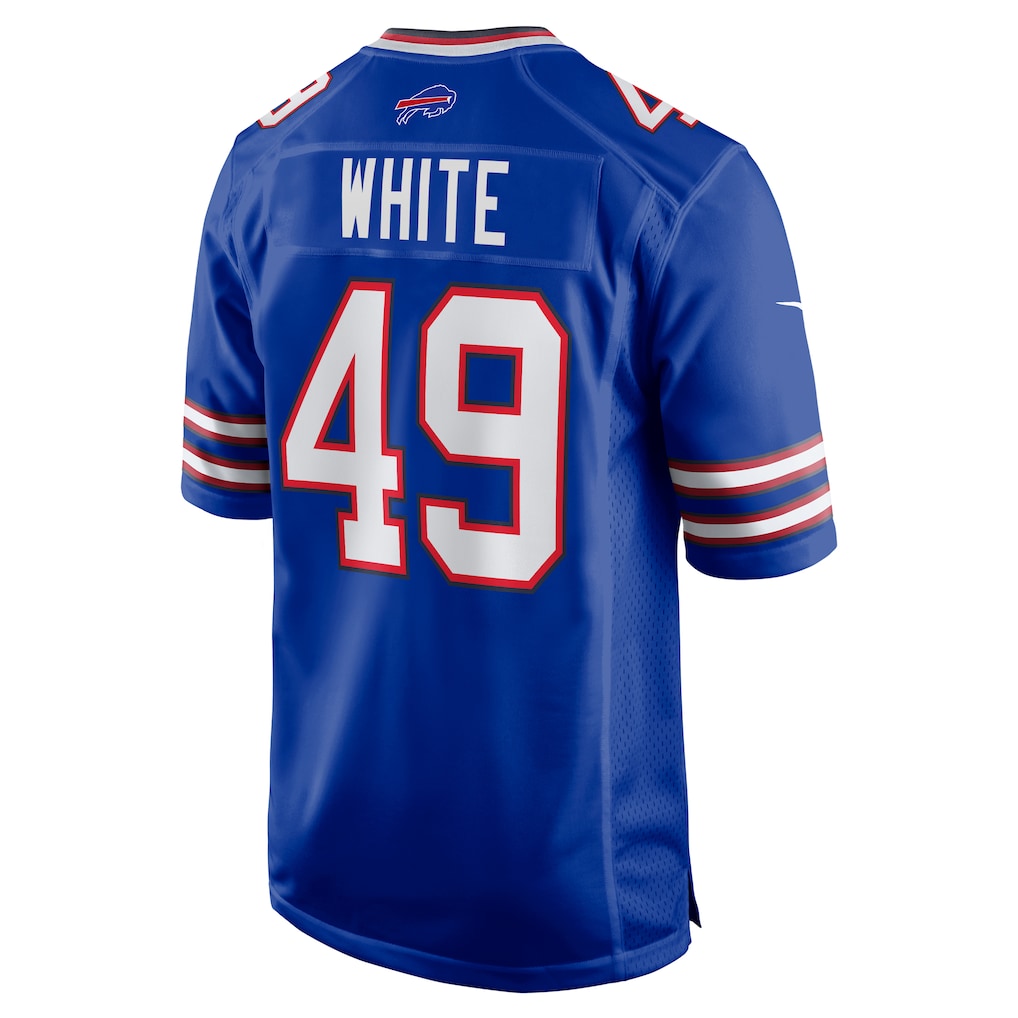 harde B.Bills #49 DaShaun White Royal Team Game Jersey